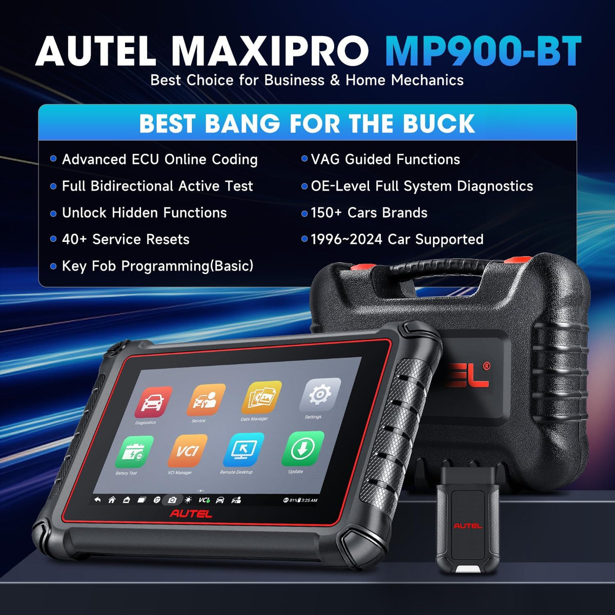 Autel MaxiPRO MP900BT All System Diagnostic Scanner ECU Coding Autel