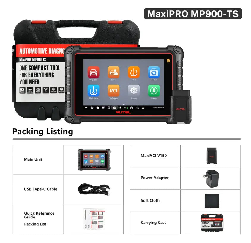 Autel MaxiPro MP900TS  All System Diagnostic Scanner with TPMS Relearn Programming Autel
