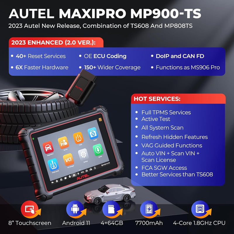 Autel MaxiPro MP900TS  All System Diagnostic Scanner with TPMS Relearn Programming FairTools