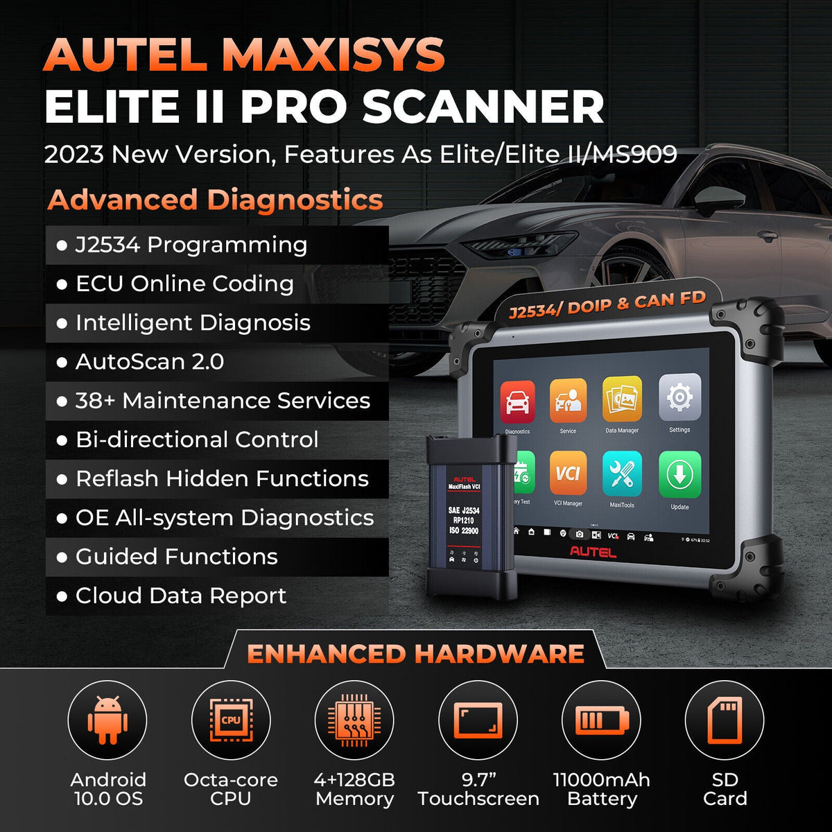 Autel MaxiSys Elite II Pro Advanced Diagnostic Scan Tool Maxiflash J2534 FairTools