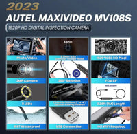 Autel MaxiVideo MV108S Borescope Inspection Camera 2023 Endoscope - FairTools