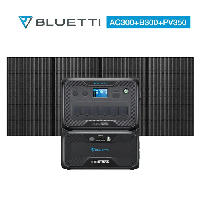 BLUETTI AC300 + B300 + PV350 Home Battery Backup | 3000W | 3072Wh - FairTools