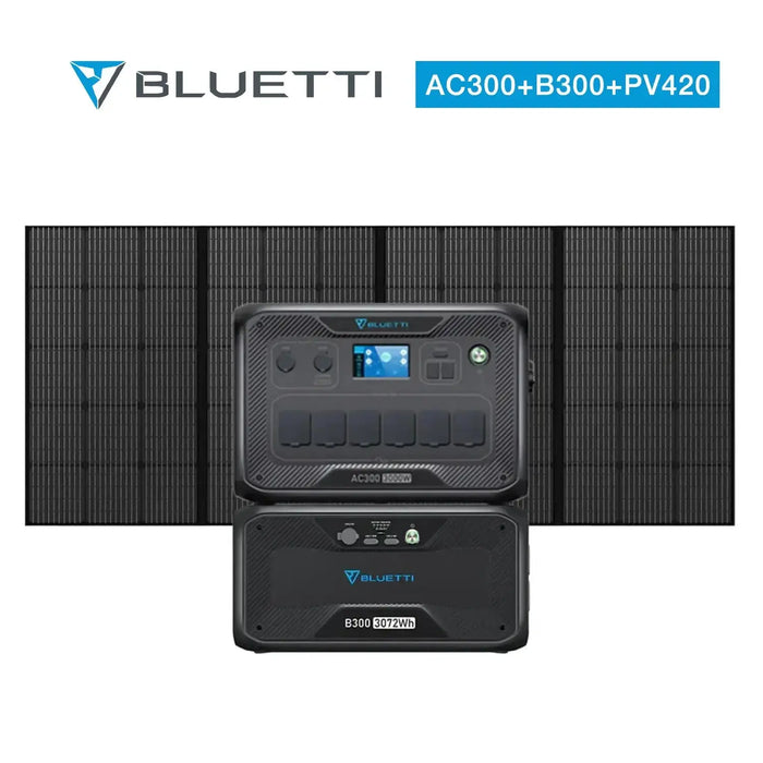 BLUETTI AC300 + B300 + PV420 Home Battery Backup | 3000W | 3072Wh - FairTools