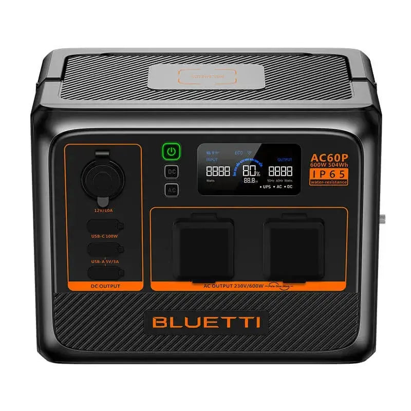 BLUETTI AC60P Portable Power Station | 600W | 504Wh - FairTools
