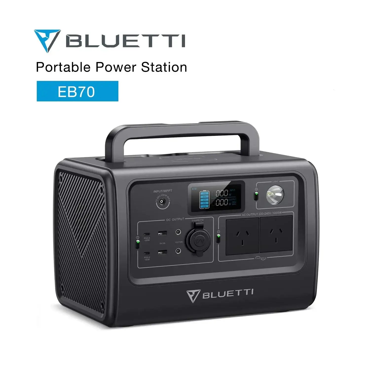 BLUETTI EB70 Portable Power Station - 1000W 716Wh - NH Distribution Solar