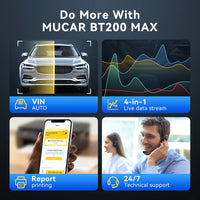 Thinkcar Mucar BT200 MAX AI-Powered OBD2 Bluetooth Scanner Bi-Directional Free Lifetime Update FairTools