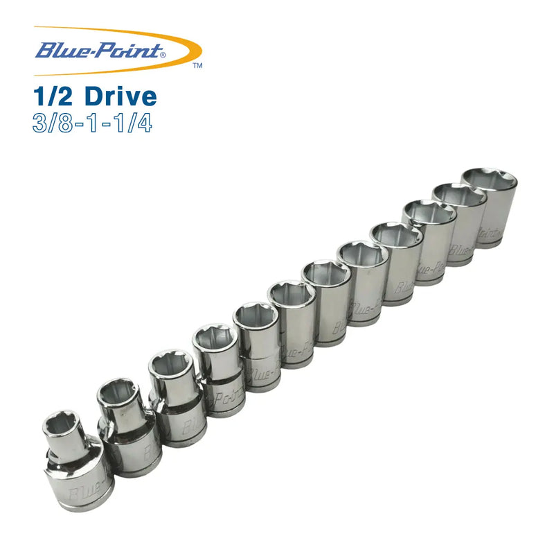 Blue Point 1/2 Drive Short Sockets 3/8-1-1/4 BluePoint