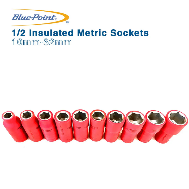 Blue Point 1/2 Insulated Metric Sockets 10mm-32mm 13 Sockects BluePoint