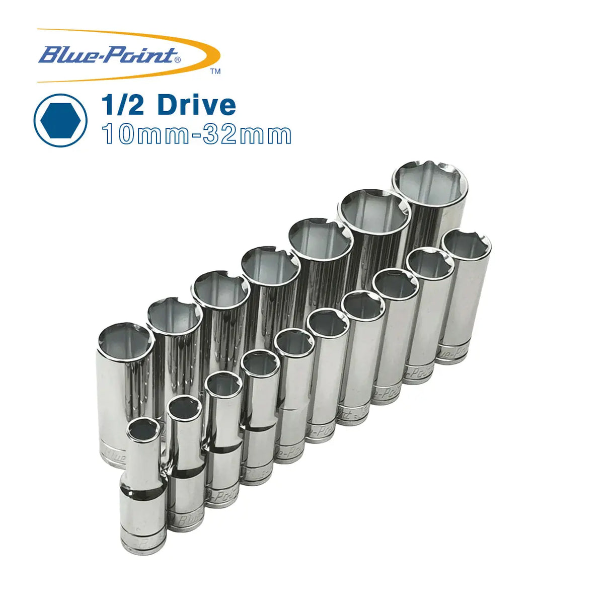 Blue Point 1/2 Long Tube Sockets 10mm-32mm BluePoint