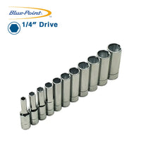 Blue Point 1/4 Drive Tube Sockets Metric 4mm-14mm BluePoint
