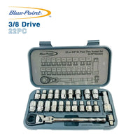 Blue Point 22 PC 3/8 Drive Pass Thru Socket Set Blpptss3822 BluePoint