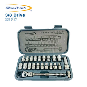 Blue Point 22 PC 3/8 Drive Pass Thru Socket Set Blpptss3822