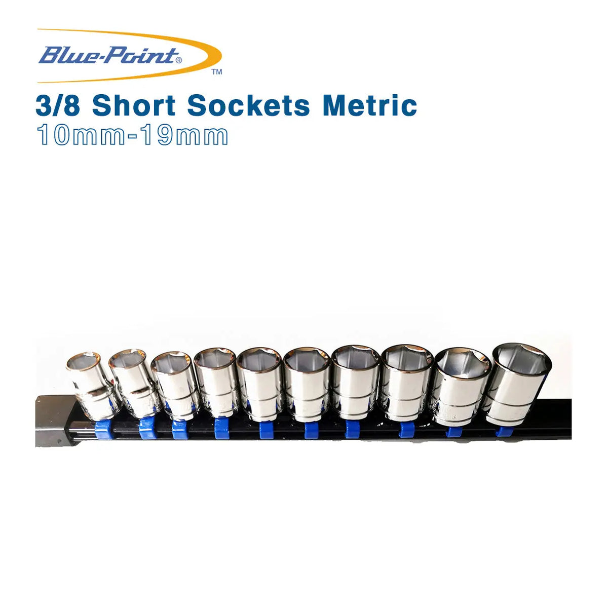 Blue Point 3/8 Short Sockets Metric 10mm -19mm BluePoint