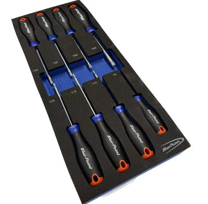 Blue Point EVA Tool Tray Set  8 Piece Three-Color Handle Star Screwdriver Set