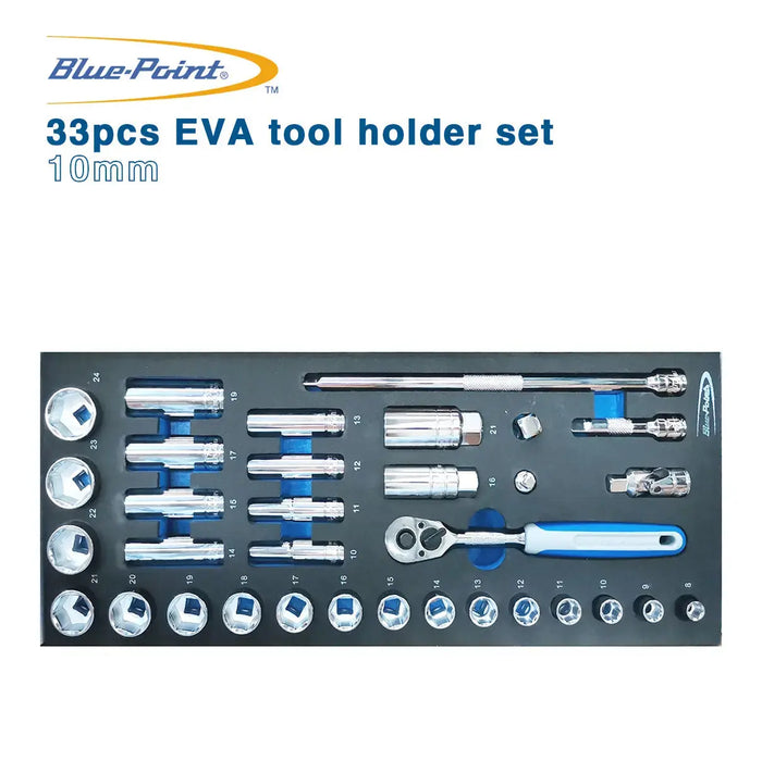 Blue Point EVA tool holder set - 10mm series metric sockets 33pcs  BLPEVA2 - FairTools