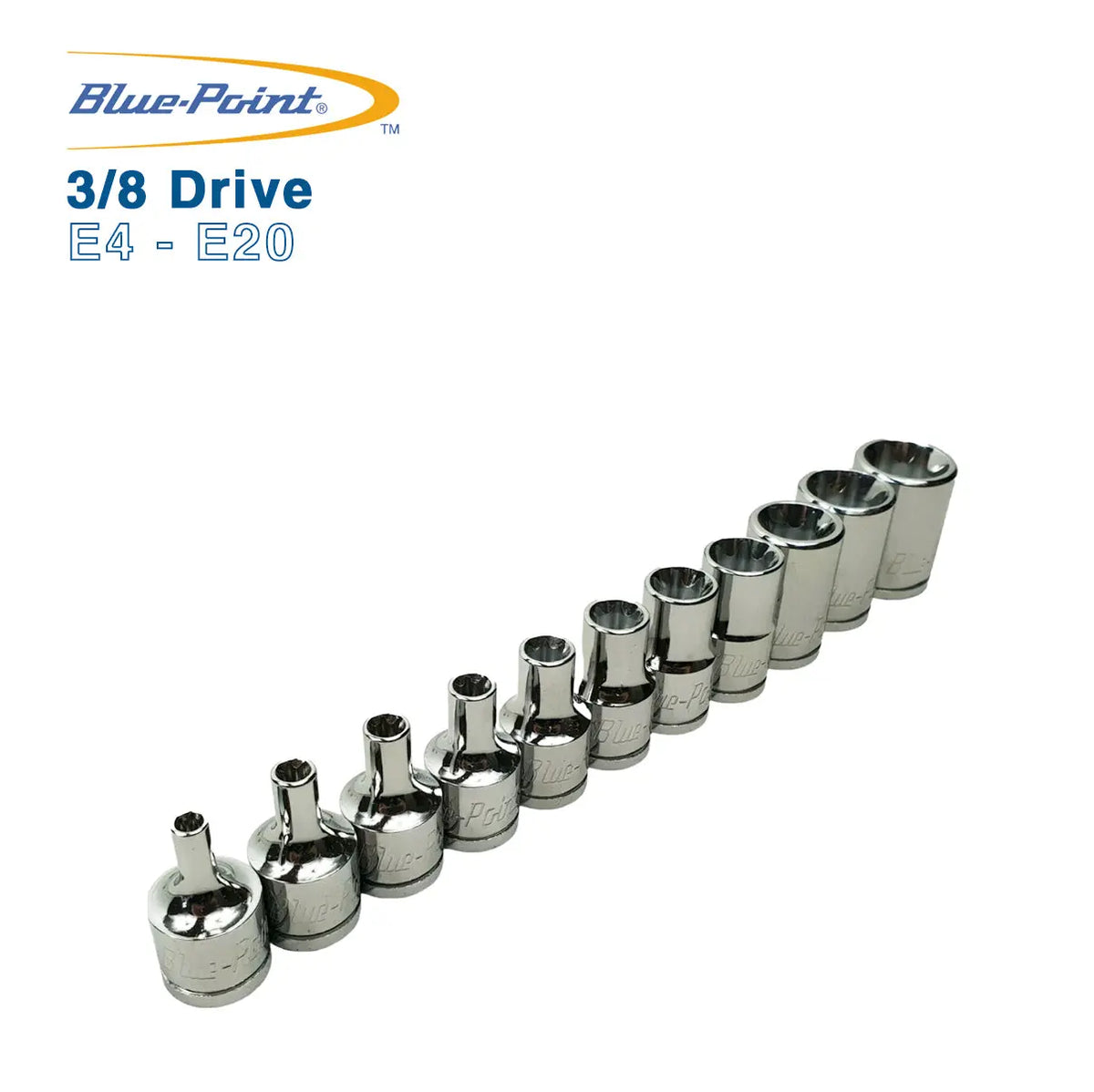 Blue Point External Torx Sockets 3/8 Drive E4 - E20 BluePoint