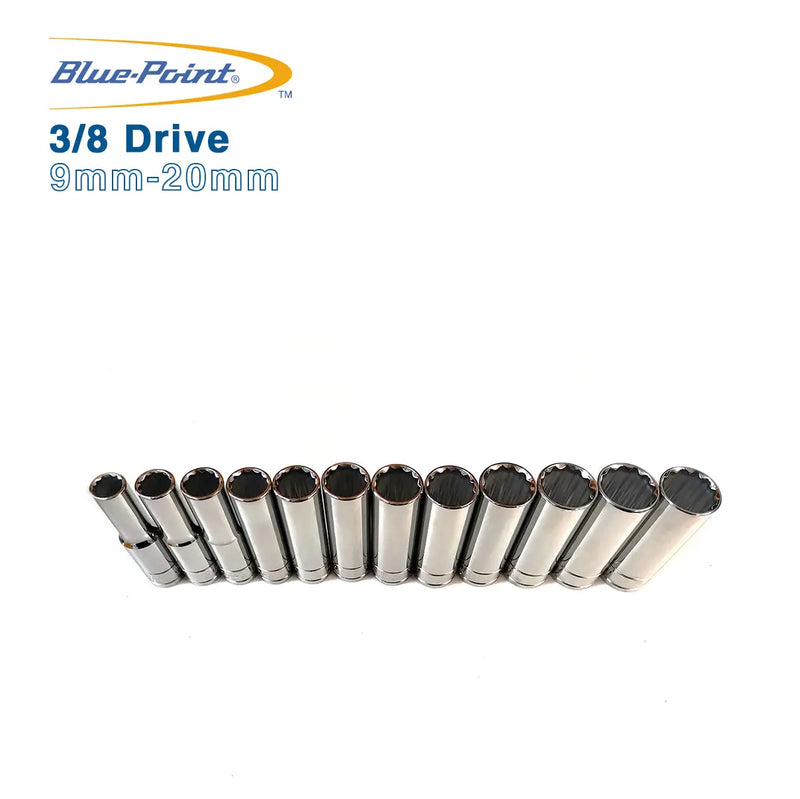 Blue Point Tube Sockets 3/8 Drive 9mm-20mm BluePoint