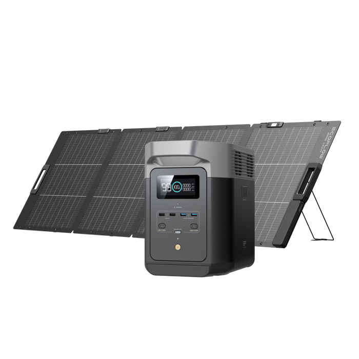 EcoFlow Delta 2 + 220W Lightweight Portable Solar Panel EcoFlow