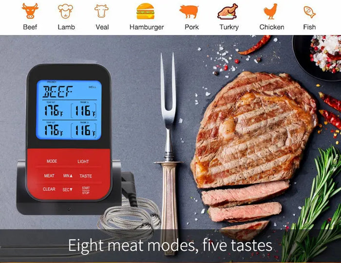 Digital Wireless Meat Thermometer BBQ Waterproof Cooking Thermometer ThermoPro
