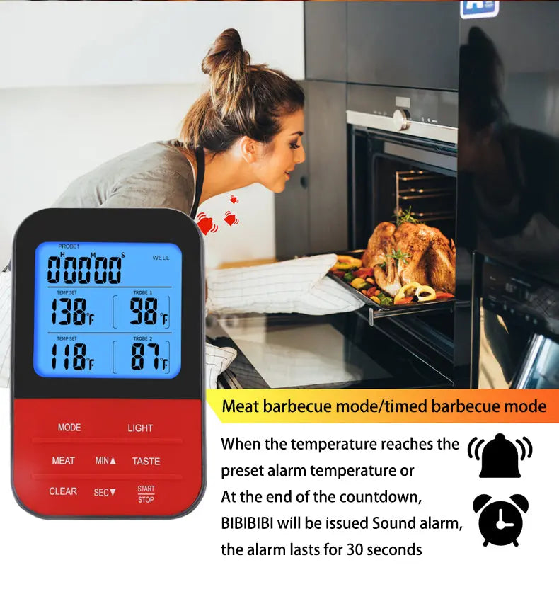 Digital Wireless Meat Thermometer BBQ Waterproof Cooking Thermometer ThermoPro