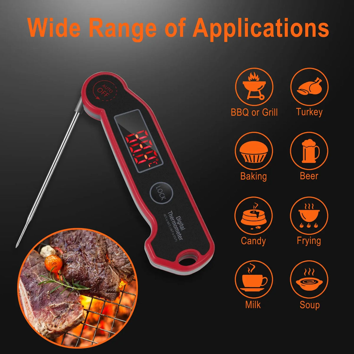 Digital external high-precision sensitive kitchen food thermometer ThermoPro