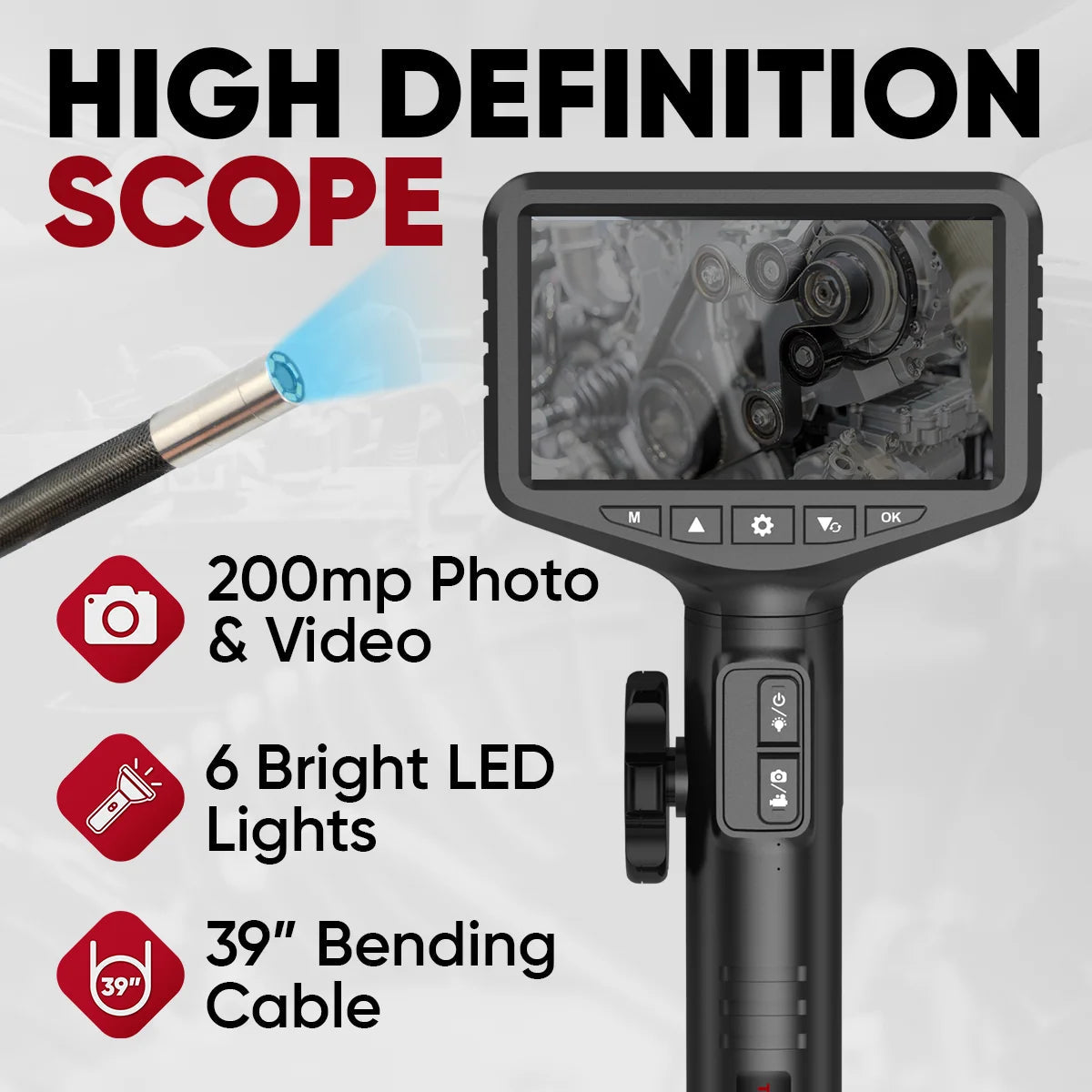 Thinkcar ES401 Video Endoscope HD Digital Endoscope Thinkcar