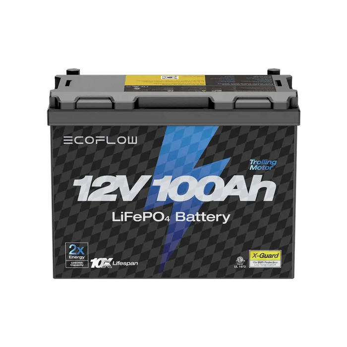 EcoFlow Lithium 12V 100Ah Deep Cycle LiFePO4 Battery EcoFlow