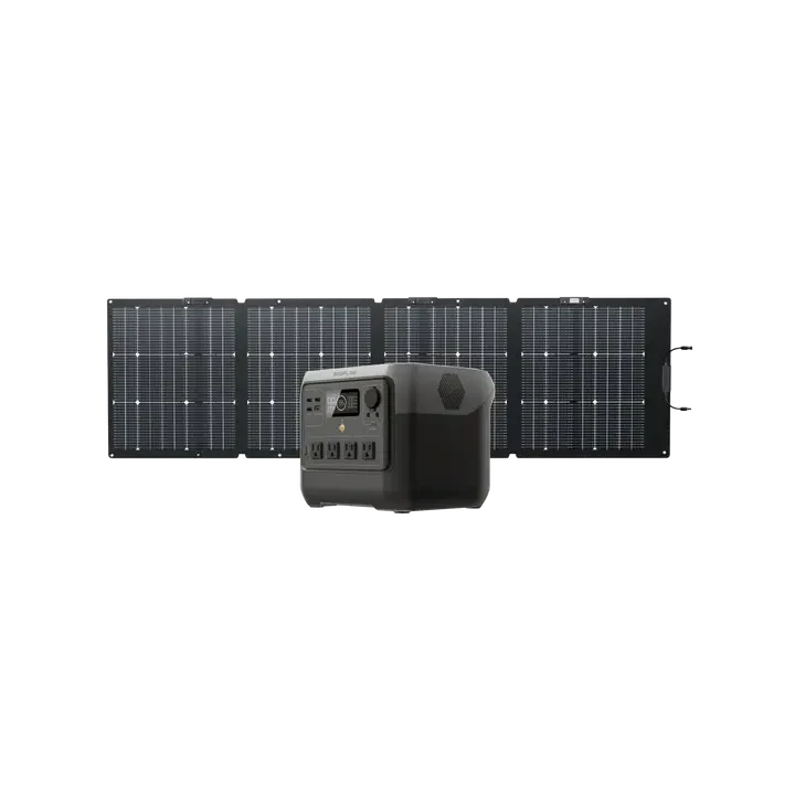 EcoFlow RIVER 2 Pro + Nextgen 220W Bifacial Portable Solar Panel EcoFlow