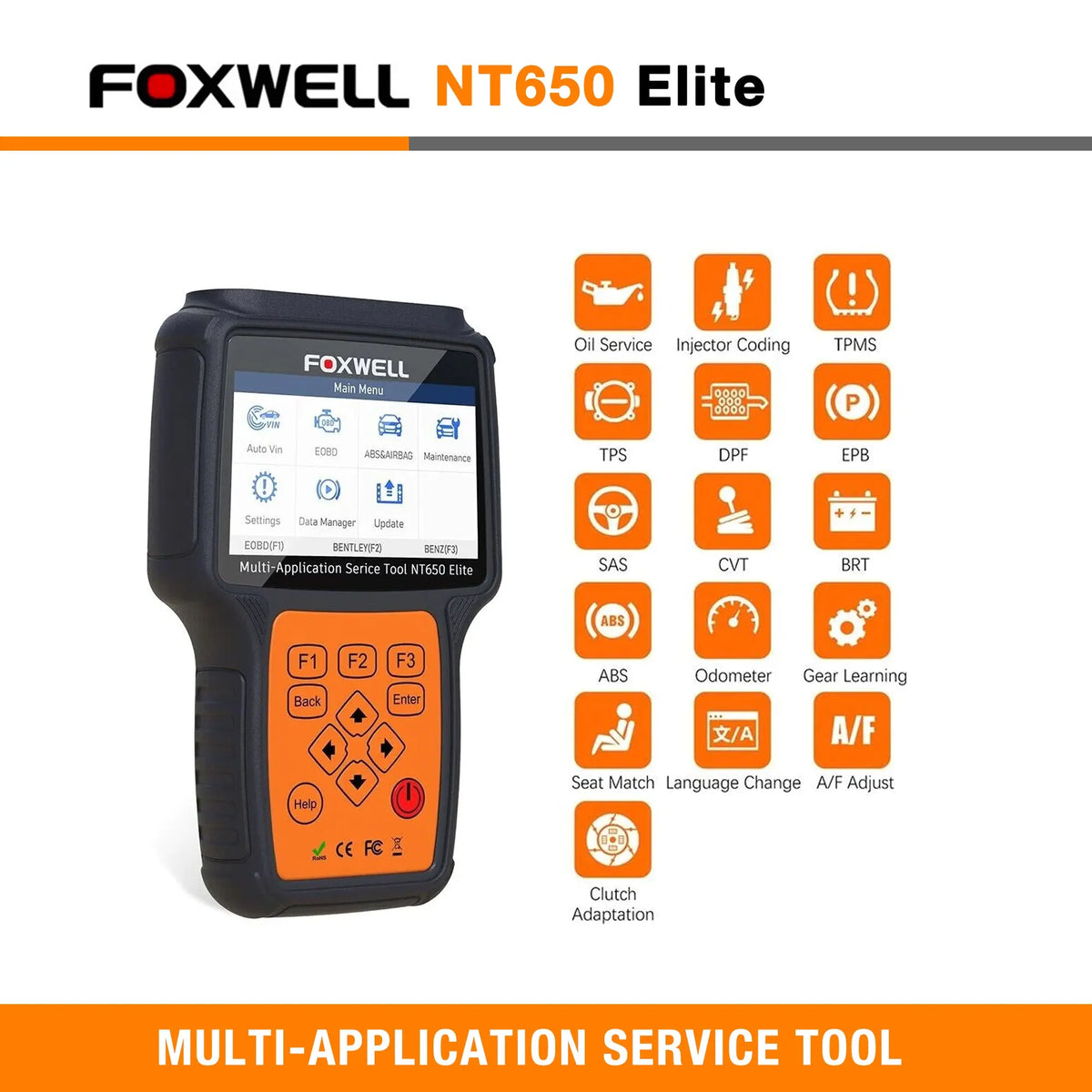 Foxwell NT650 Elite Scan Diagnostic Tool Foxwell