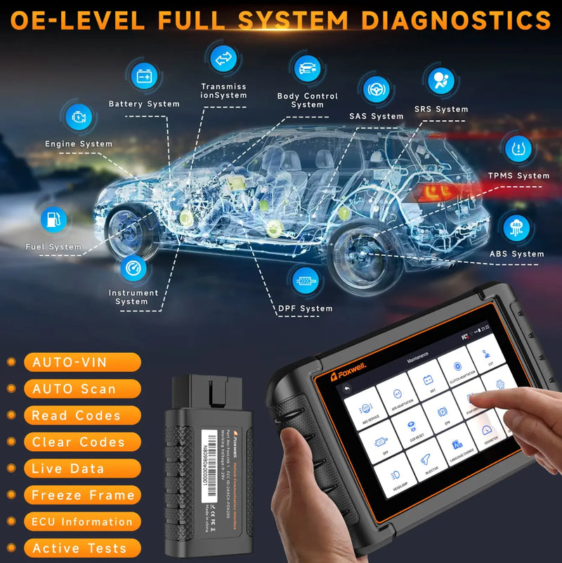 Foxwell NT809BT OBD2 Bluetooth Car Diagnostic Scan Tool
