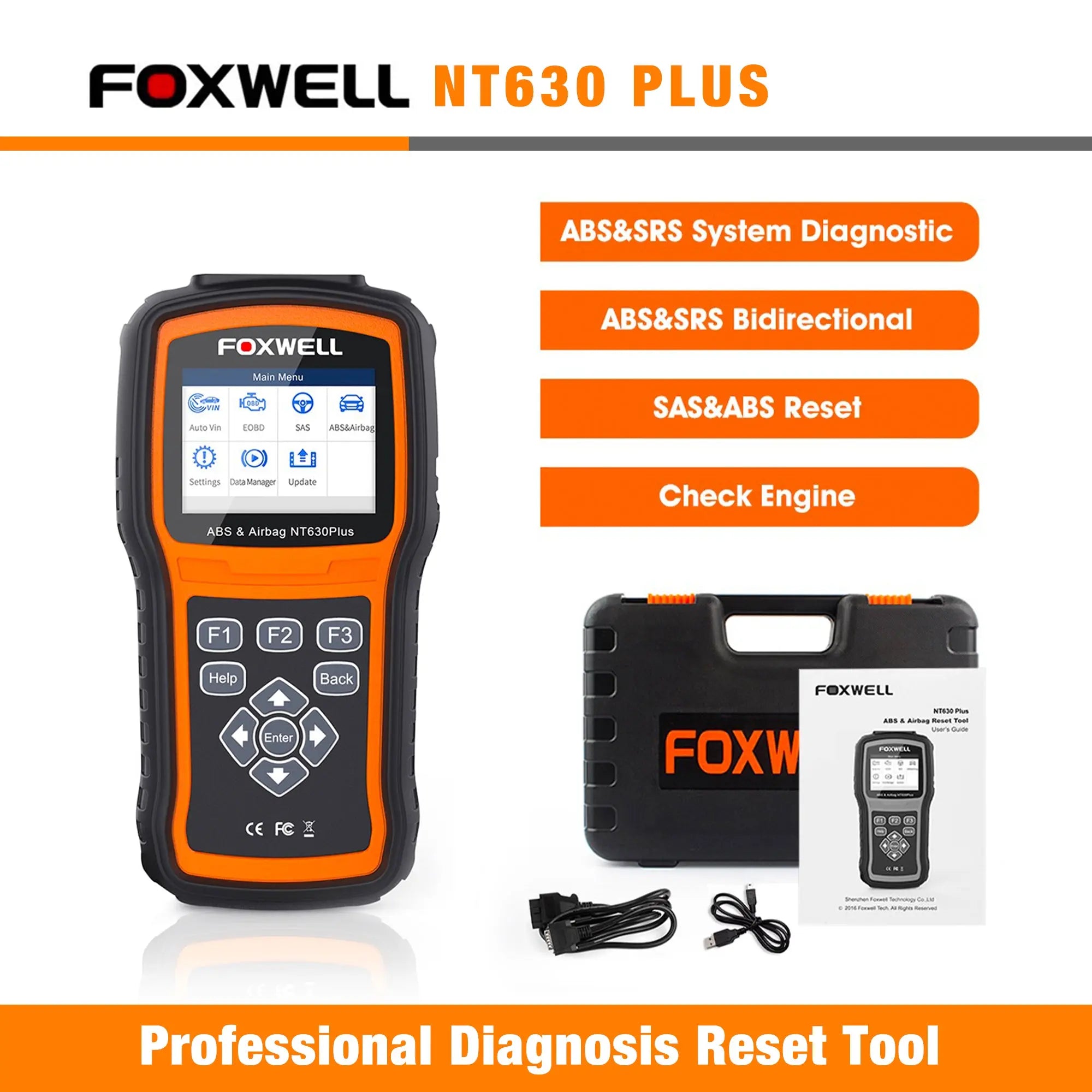 Foxwell OBD2 Code Reader NT630 Plus Diagnostic Car Scanner – FairTools