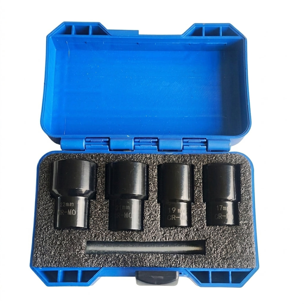 5PC 1/2" Twist Socket Broken Studs Nuts Wheel Lock Nut Remover 17MM -22MM FAIRTOOLS