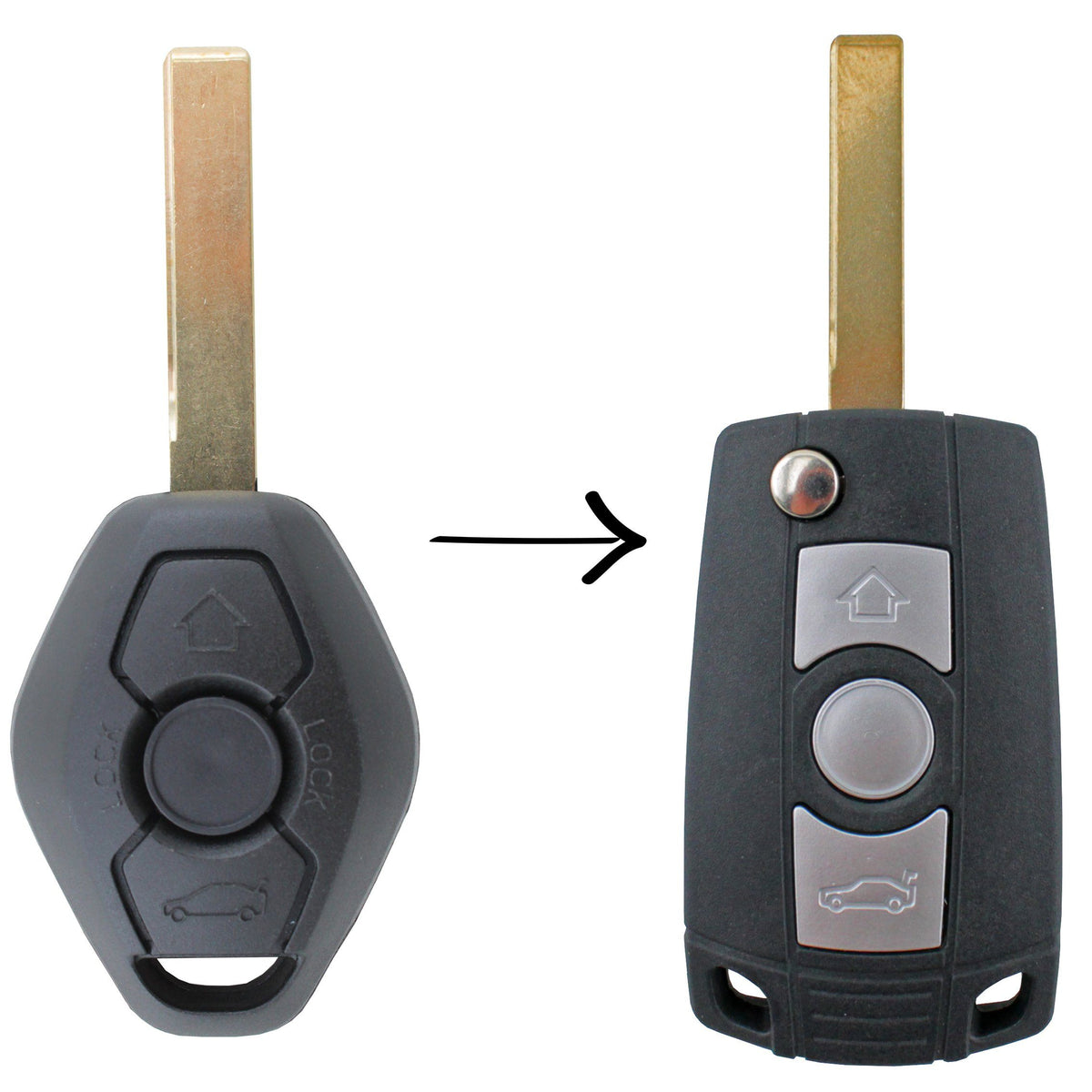 BMW X3, X5, Z4 & 3/5/7 Series 3 Button Flip Key Remote