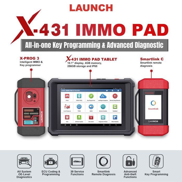 Launch X-431 IMMO PAD Smartlink C V1.0 Key Programming & Advanced Diagnostic Tool Launch