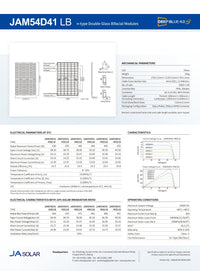 JA Solar All Black JAM54D41 430-455/LB N-Type for TOPCON Technology Bifacial Double Glass Mono 440W 445W 455W Half Cell Solar FairTools