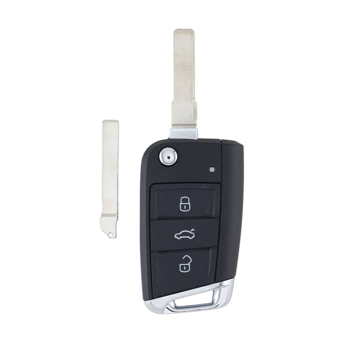 Volkswagen Golf, Passat & Tiguan 3 Button HU66 Flip Key