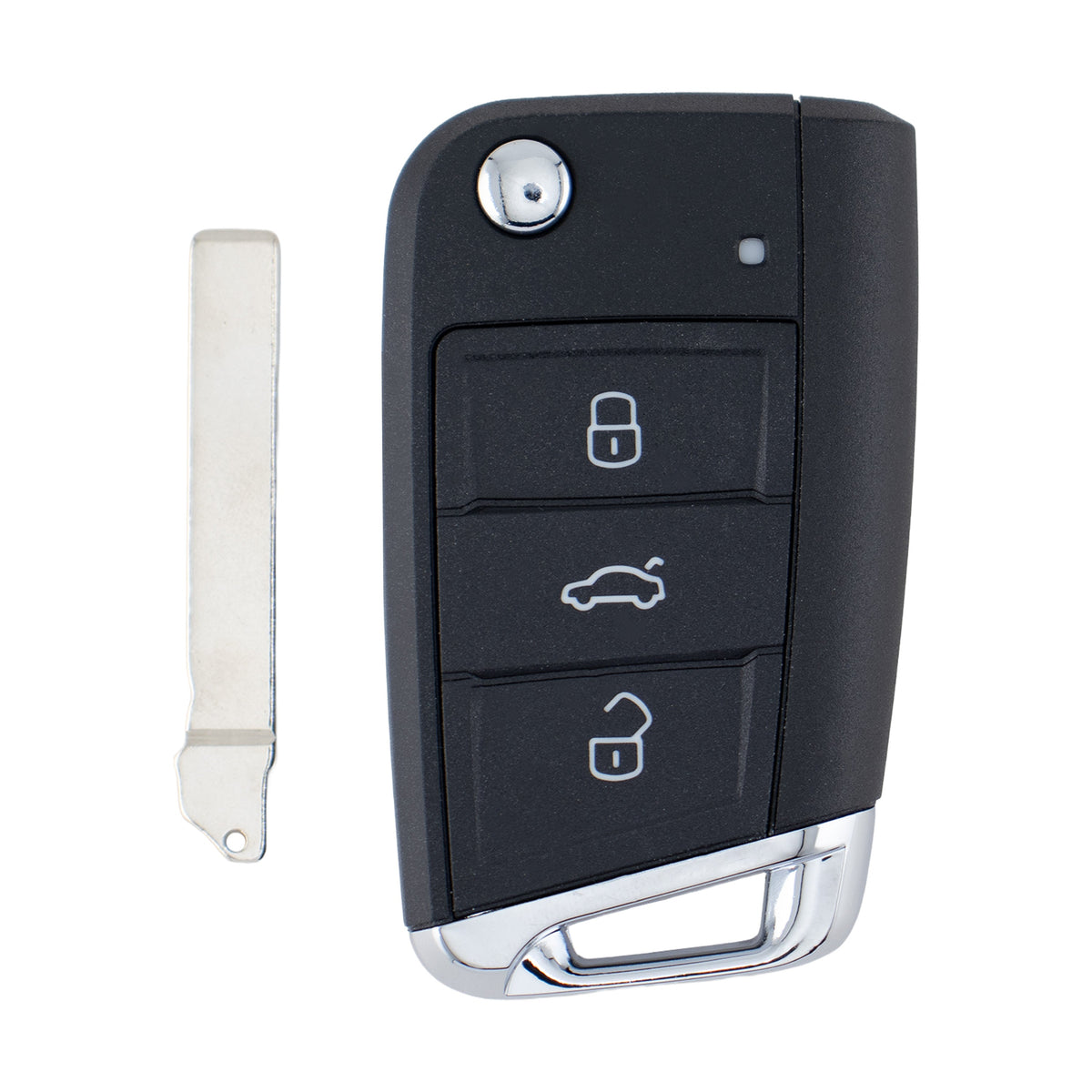 Volkswagen Golf, Passat & Tiguan 3 Button HU66 Flip Key