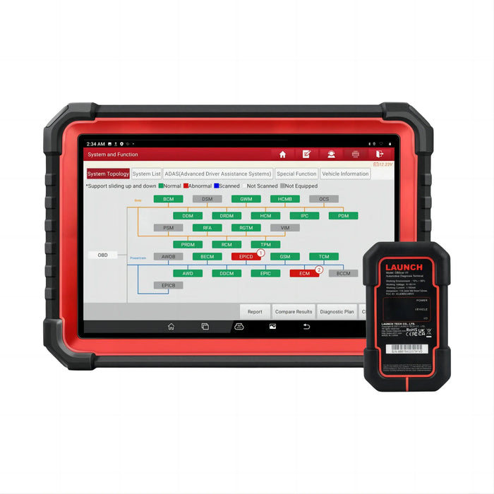 LAUNCH X431 PRO3 S+ V5 10.1" BI-DIRECTIONAL FULL SYSTEM DIAGNOSTIC SCAN TOOL Launch