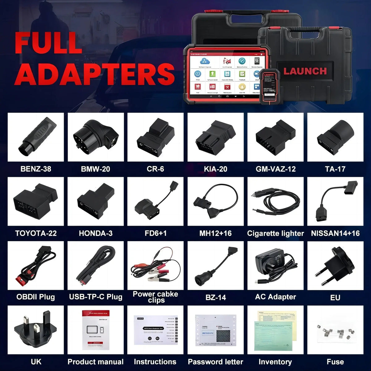 LAUNCH X431 PRO3 S+ V5 10.1" BI-DIRECTIONAL FULL SYSTEM DIAGNOSTIC SCAN TOOL Launch