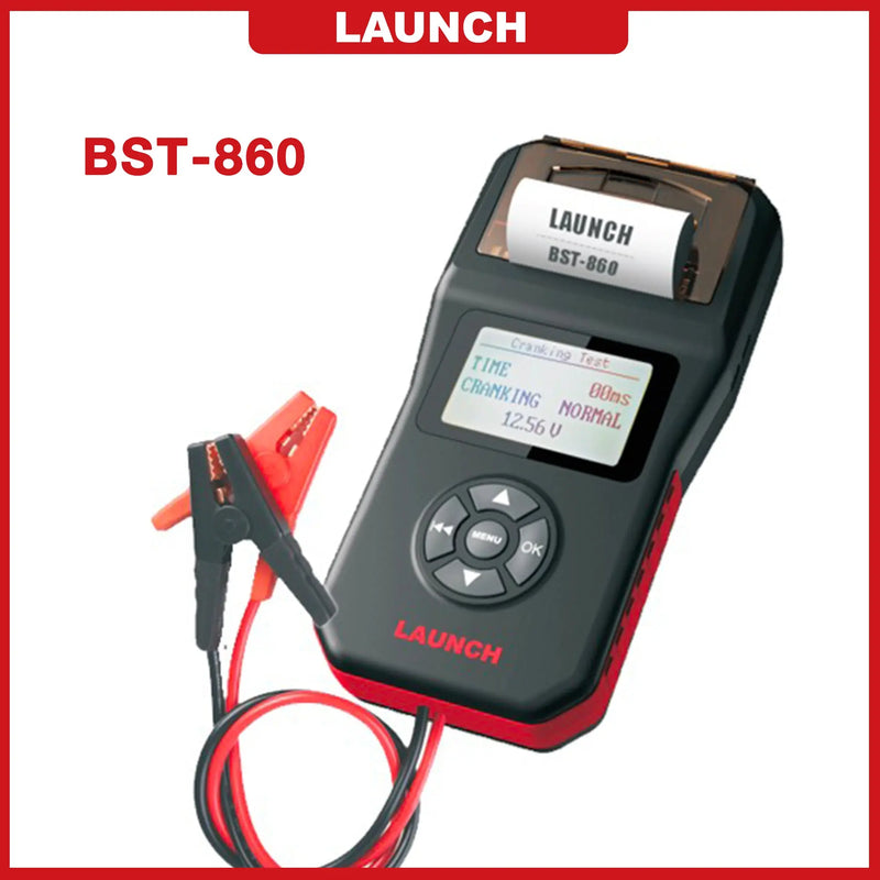 Launch BST-860 battery tester system with integrated printer - FairTools Launch BST-860 battery tester system with integrated printer