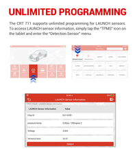 Launch CRT711 TPMS Relearn Programming Scanner FairTools