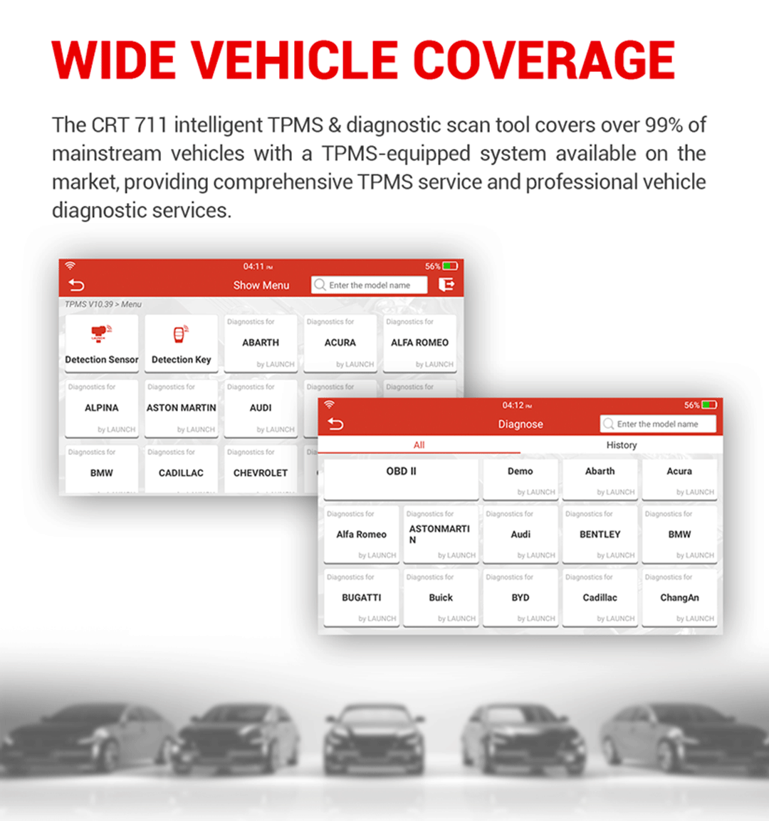 Launch CRT711 TPMS Relearn Programming Scanner FairTools