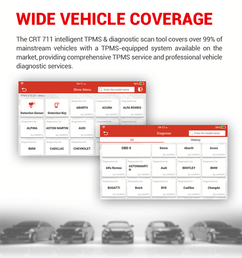 Launch CRT711 TPMS Relearn Programming Scanner FairTools