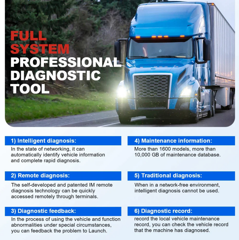 LAUNCH X431 PRO3 LINK SmartLink Commercial Vehicle Diagnostic Tool Launch