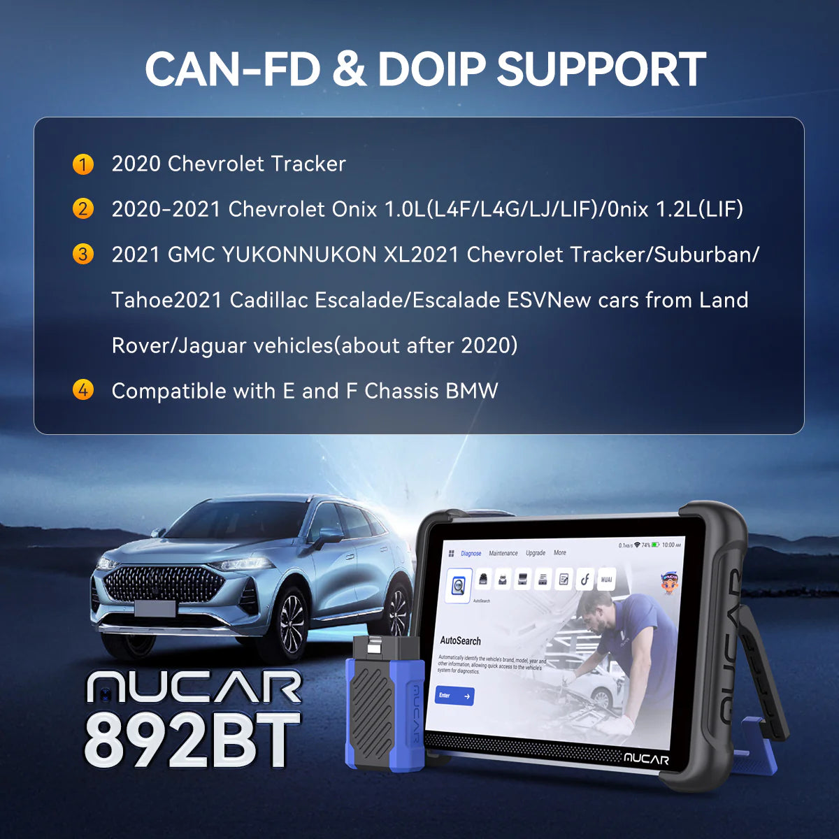 Thinkcar Mucar 892BT AI-Powered Diagnostics with ECU Coding & Bi-Directional Control Thinkcar