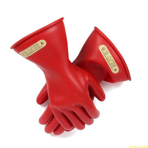 Shuangan Red Latex Electrical Safety Insulating Gloves 1000V Class 0 Size 9