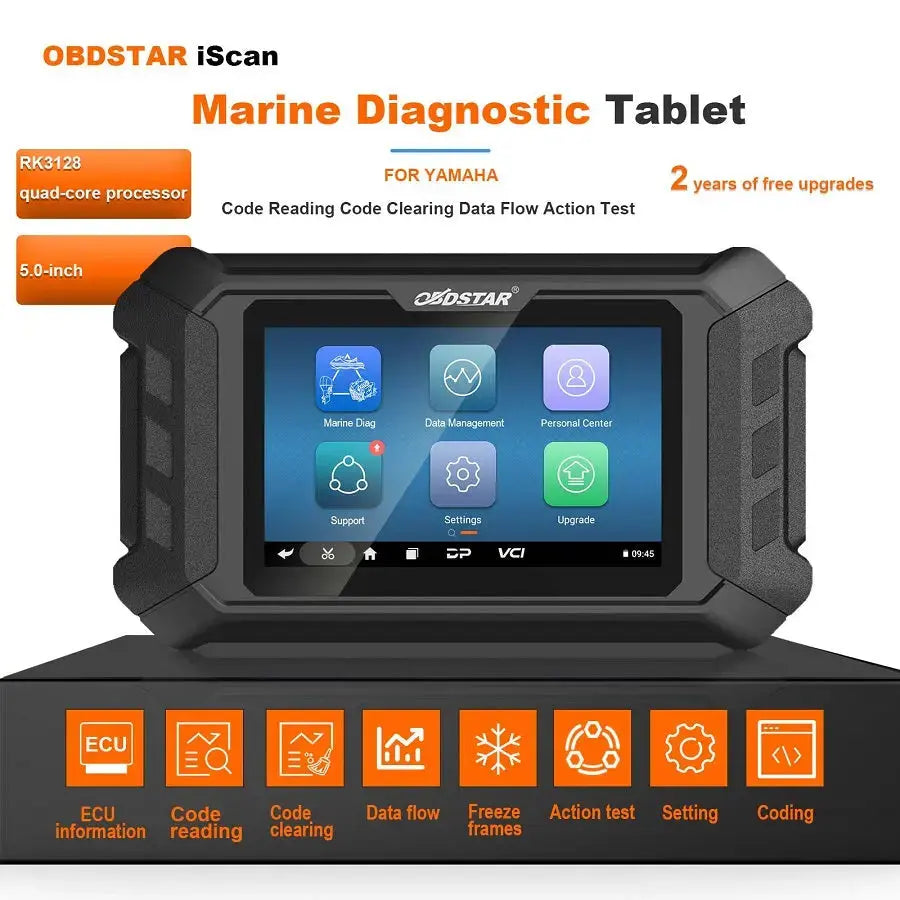 OBDSTAR iScan Marine Diagnostic Code Reading Code Clearing Data Flow Action Test - FairTools