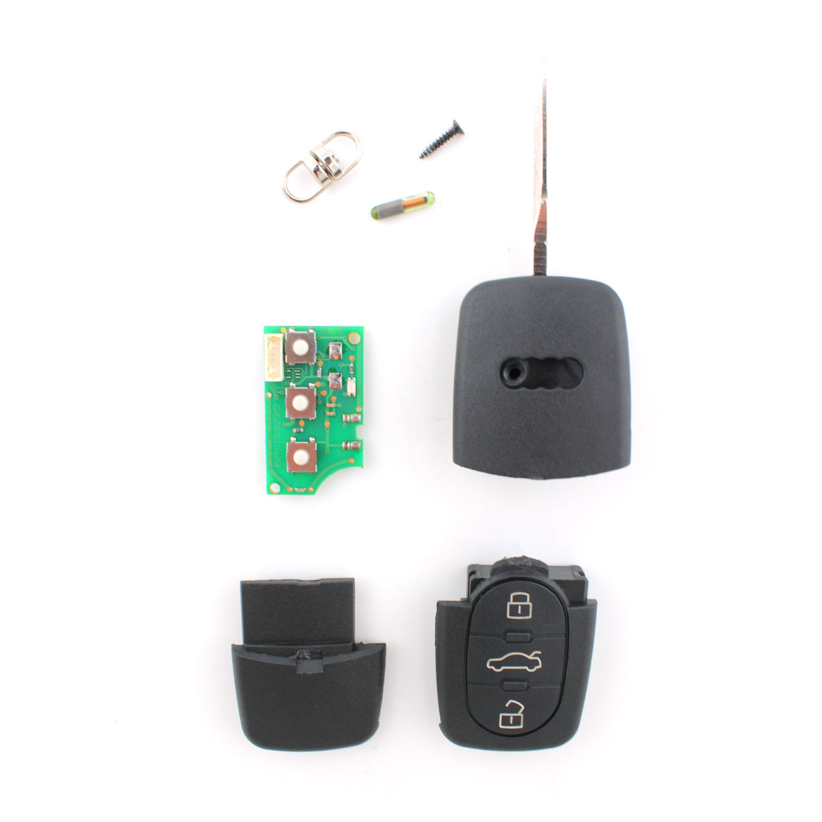 Audi A3, A4, A6 & TT 3 Button Remote Flip Key