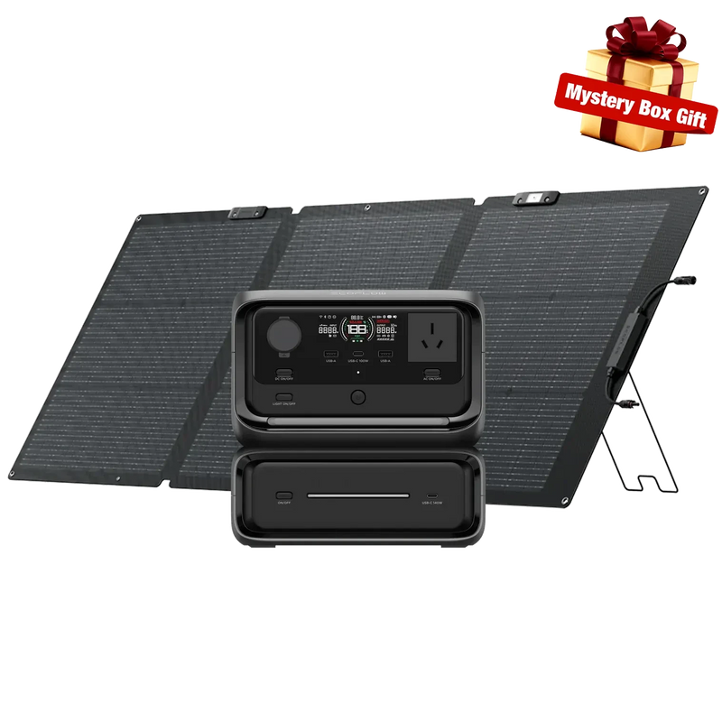 EcoFlow RIVER 3 Max+160W Single-facial Solar Panel EcoFlow