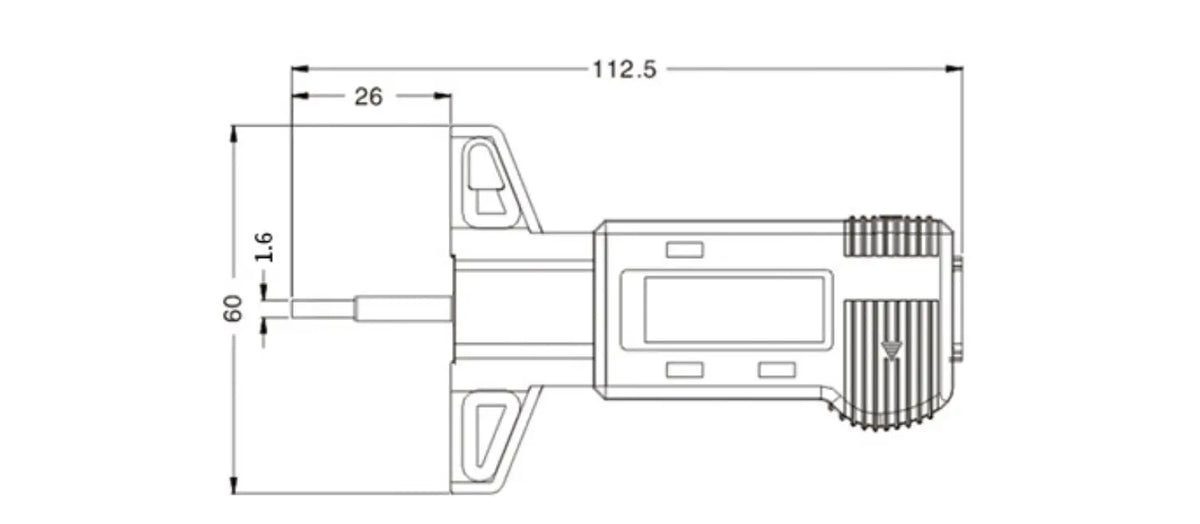 SYNTEK digital tread depth meter 0-25mm caliper gauge - FairTools SYNTEK digital tread depth meter 0-25mm caliper gauge